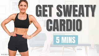 HEART Pumping QUICK 5 Minute CARDIO SWEAT! (Modifications included!)