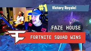 FaZe Gaming House SQUAD WINS on Fortnite: Battle Royale