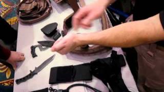 P2 Systems (P2Sys) Manticuda Tactical Fixed Blade Knife Demo at SHOT Show 2011