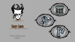 Sleepy emote set: Blue Jammie Pants + Shirt + Patchwork Quilt [Dont Starve Together Set]