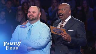 Q: Something that comes in pairs? Chris: BOOBS | Family Feud