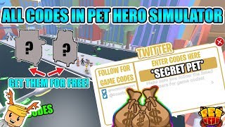 [FREE PETS]?Pet Hero Simulator All Codes | 5 Codes In One Video! | ROBLOX