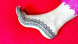 Beautiful Foot Mehndi Design 2018 | Leg Henna Simple and Easy for Eid | Teej - Naush Artistica