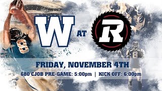 680 CJOB- Bombers vs RedBlacks - November 4th