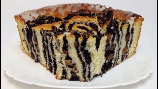 ПИРОГ ДРОЖЖЕВОЙ с МАКОМ - "ЗЕБРА" (yeast pie with poppy "zebra")