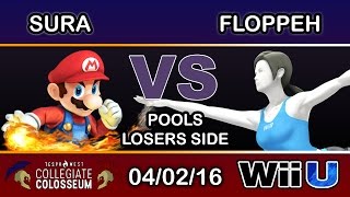 Tespa Collegiate: Sura (Mario) Vs. Floppeh (Wii Fit Trainer) Pools Losers - Smash Wii U