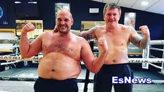 ((Epic)) Tyson Fury In Gym With Ricky Hatton EsNews Boxing