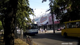 Черкасский троллейбус №365 отрыв штанг