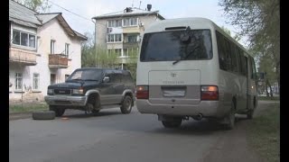На ходу слетело колесо.MestoproTV