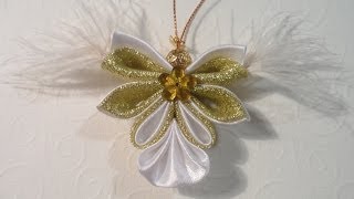 Новогодний Ангел . Игрушки на ёлку Канзаши / Christmas Angel . Christmas Balls kanzashi