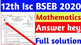 Maths Answer key 2020 | mathematics Answer key 2020 | full Objective Questions Answer