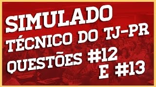Simulado TJ PR - Curso Luiz Carlos - QUESTÃO #12 e #13 - Língua portuguesa