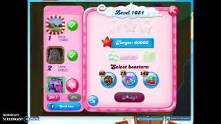 Candy Crush Level 1051 Audio Talkthrough, 3 Stars 0 Boosters