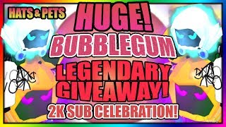 ?Bubblegum Simulator Giveaway ?  Legendary Dominus + Free Shiny + Pets + Hats  Live Roblox Event