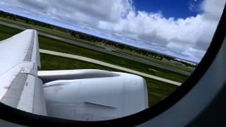 FSX Captain Sim Boeing777 taxi and take off.