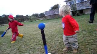 kids playing T-ball
