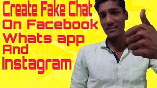 how to create fake chat on whats app,instagram,facebook