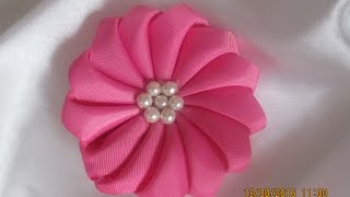 DIY Easy Ribbon flower/step by step-Jesy Jos Ribbon art tutorial 1