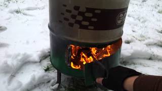 Wood Burner made from 60 Litre oil drum