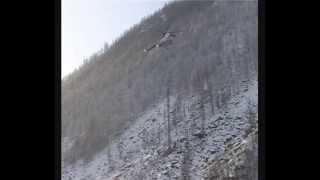 Монтаж опоры ГК ЭЛСИ при помощи вертолёта
