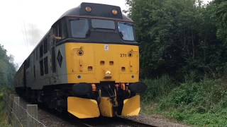 Nene Valley Railway 31271 grumbles past Railworld Walk