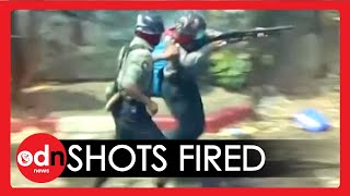 Shocking Moment Myanmar Military Opens Fire on Anti-Coup Protesters