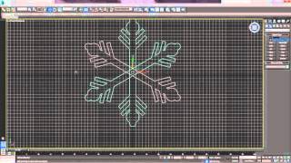 3D Max. Упражнение №5. Работа со сплайнами. Снежинка.