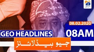 Geo Headlines 08 AM | 8th February 2020