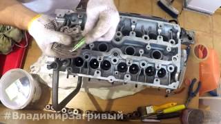 Сборка клапанов 16ти клапанной ГБЦ от Opel Zafira 1.6 Ecotec шаг за шагом