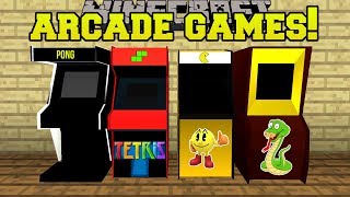 Minecraft: ARCADE GAMES!! (PACMAN & PONG MACHINES WITH PRIZES!!) Mod Showcase