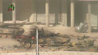 Сирия , попадание ракеты из РПГ в бок танка Т - 72 , пожар и детонация . Только  18 +