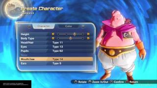 Male Majin character customization xenoverse 2