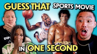 Guess That Iconic Sports Movie In One Second Challenge (ft. The Cast of Boogie)