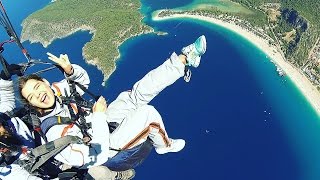 Турция.Попка в стрингах.Мертвое море.Параглайдинг.