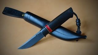 Нож ручной работы ШХ15 + мореный дуб