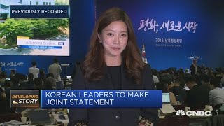 North and South Korean leaders meet in historic summit | Squawk Box Europe