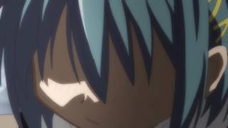 Madoka and Sayaka rain scene
