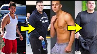Rob Kardashian 100lb weight gain. Steroids? Hair falling out, his break up