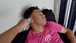 CUTTING ALL HIS DREADS OFF PRANK!!