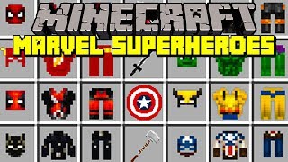 Minecraft MARVEL SUPERHEROES MOD! | BLACK PANTHER, HULK, THOR, BATMAN, & MORE! | Modded Mini-Game