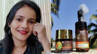 Wow Skin Science Vitamin C Foaming Face Wash & Face Cream Review l Tiny Makeup Update