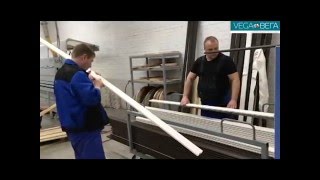 Процесс окутывания экошпоном профильных деталей