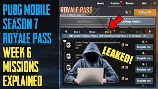 Pubg Mobile Season 7 Royale Pass Week 6 Missions Explained | Pubg Mobile Season 7 Royale Pass Week 6