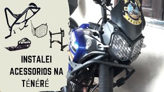 TENERE 250CC 2016 - Instalando o protetor de carenagem,farol, motor e cavalete