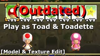 (Outdated) Play as Toad & Toadette in NSMBW [Model & Texture Edit] (+Download) (6.25M View Special)