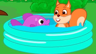 Famille d'Écureuil - La Piscine S'est Transformée En Aquarium Animé 2023 en Français