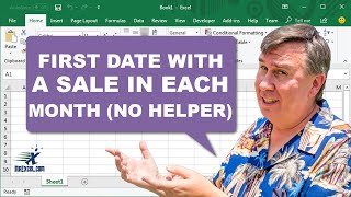 Excel - Find The Date Of The First Sale In Each Month - 2470