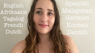 ASMR ~ counting to 10 in 10 different languages ~
