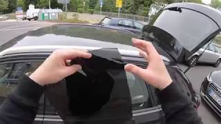 PKW Autoglasfolie anbringen versenkbare Seitenfenster folieren mit Autoglasfilm Audi A3/S3 Sportback