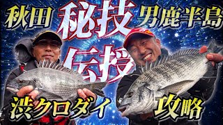 食い渋りクロダイ攻略に秘技あり！？秋の東北、男鹿半島での磯クロダイ釣り